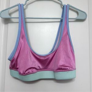 Out From Under Color Block Sports Bra Top
